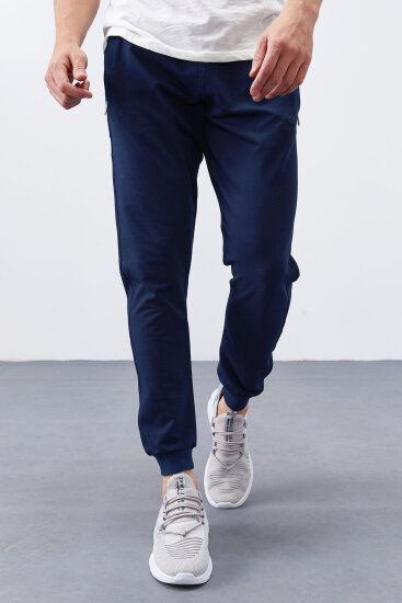 Tommy Life Zipper Pocket Indigo Men's Tracksuit Bottom - TOMMYLIFE (1)
