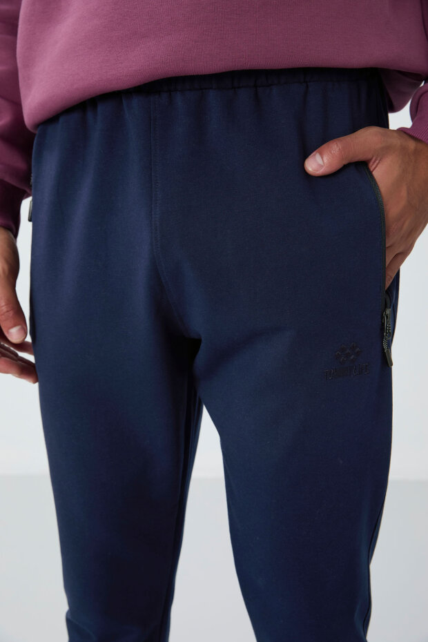 Tommy Life Zipper Pocket Indigo Men's Tracksuit Bottom - 4