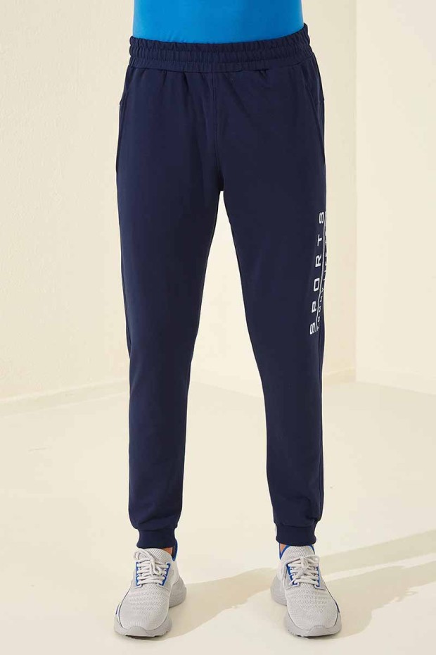 Tommy Life Sports Printed Indigo Men's Tracksuit Bottom