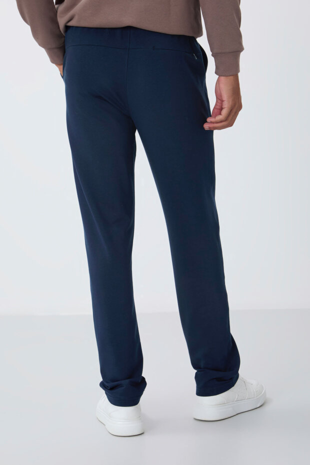 Tommy Life Classic Embroidered Indigo Men's Tracksuit Bottom - 6