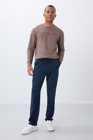 Tommy Life Classic Embroidered Indigo Men's Tracksuit Bottom 