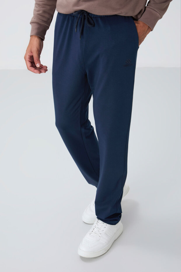 Tommy Life Classic Embroidered Indigo Men's Tracksuit Bottom - 3