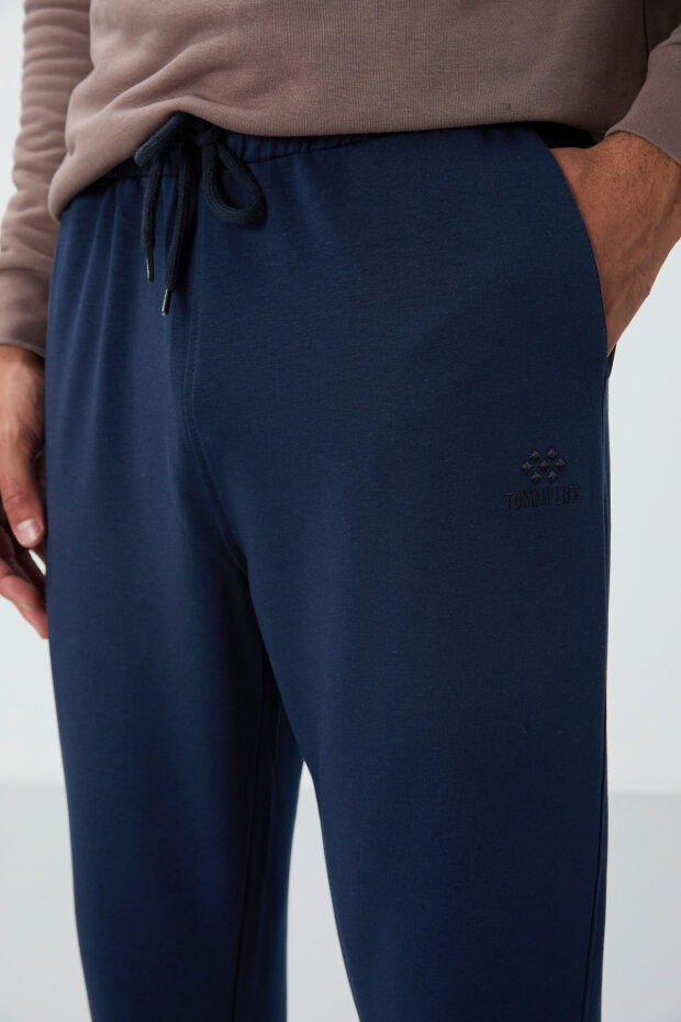 Tommy Life Classic Embroidered Indigo Men's Tracksuit Bottom - 4