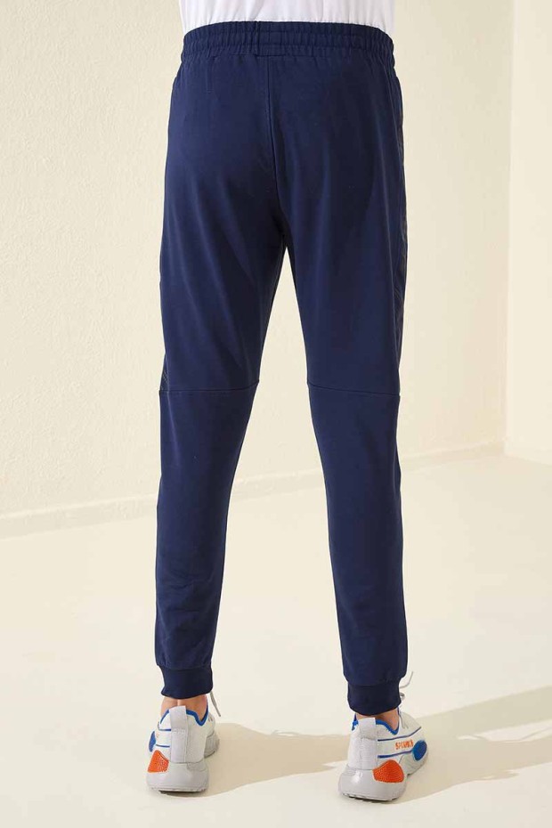 Tommy Life Zipper Pocket Indigo Men's Tracksuit Bottom