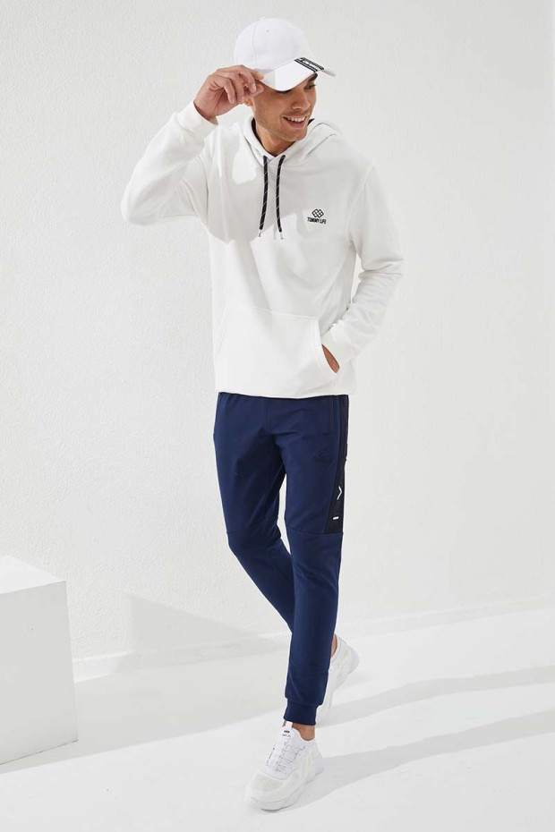 Invincible Side-Printed Indigo Men's Tracksuit Bottom