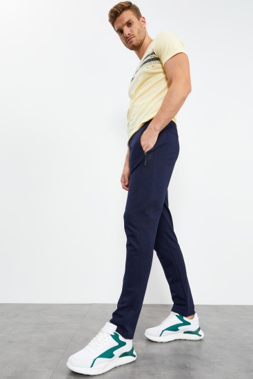 Tommy Life Pocket Detailed Indigo Men's Tracksuit Bottom 