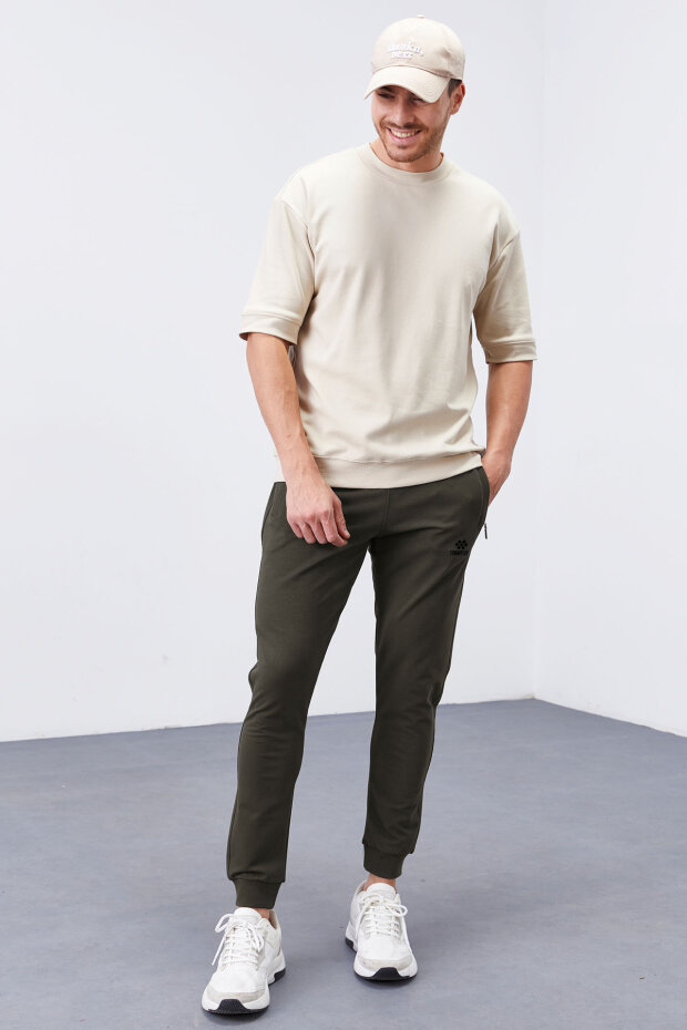 Tommy Life Zipper Pocket Khaki Men's Tracksuit Bottom - 3
