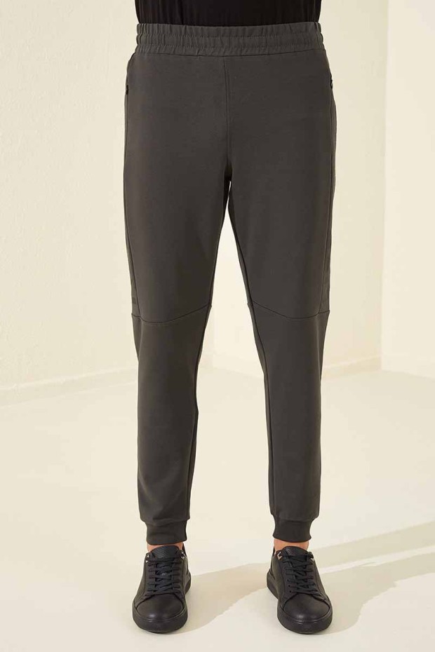 Tommy Life Nineteen Printed Khaki Men's Tracksuit Bottom