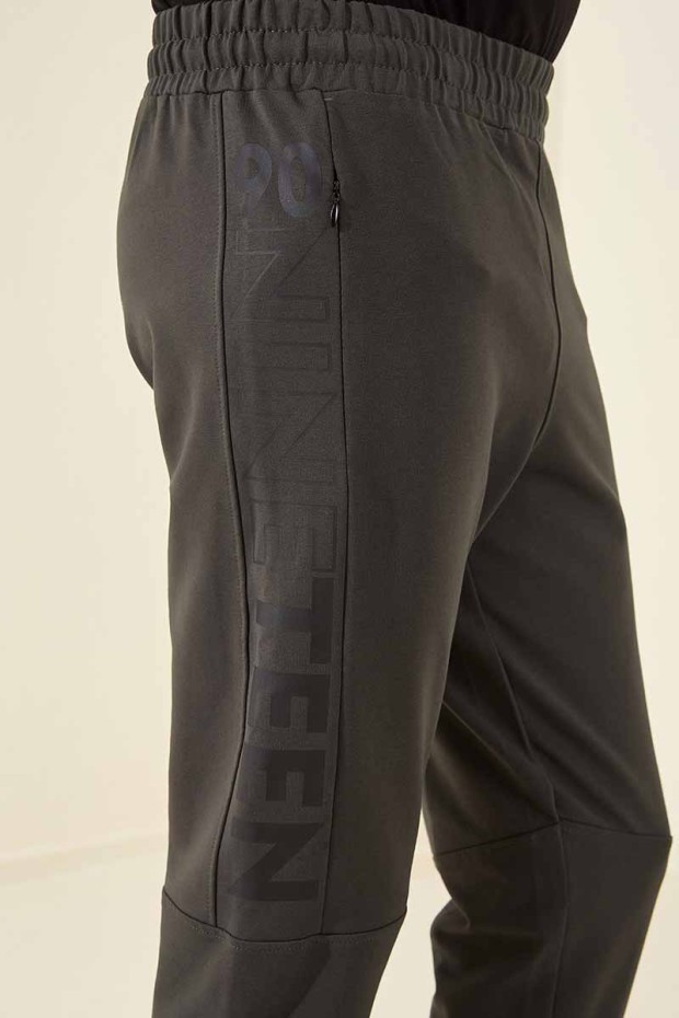 Tommy Life Nineteen Printed Khaki Men's Tracksuit Bottom
