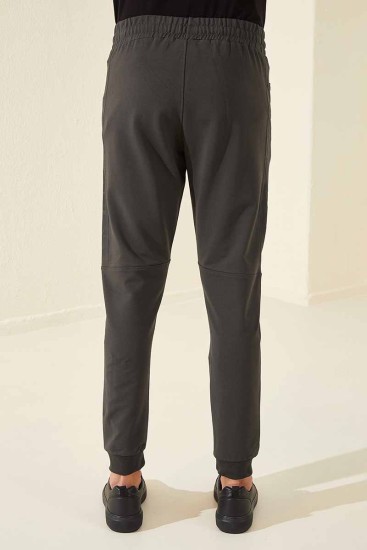 Tommy Life Nineteen Printed Khaki Men's Tracksuit Bottom - Thumbnail
