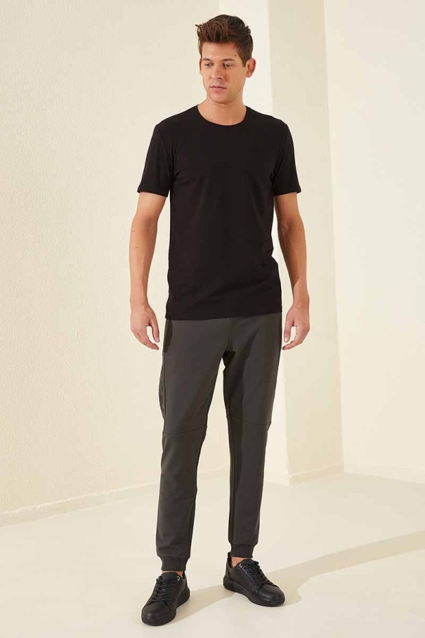 Tommy Life Nineteen Printed Khaki Men's Tracksuit Bottom