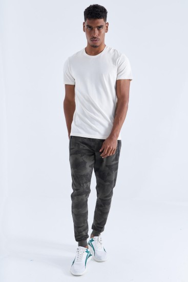 Tommy Life Camouflage Pattern Khaki Men's Tracksuit Bottom 