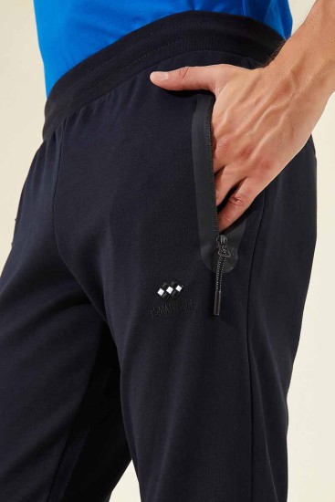 Tommy Life Zip Pocket Navy Blue Men's Tracksuit Bottom - Thumbnail