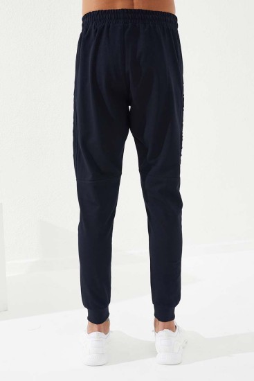 Invincible Side-Printed Navy Blue Men's Tracksuit Bottom - Thumbnail