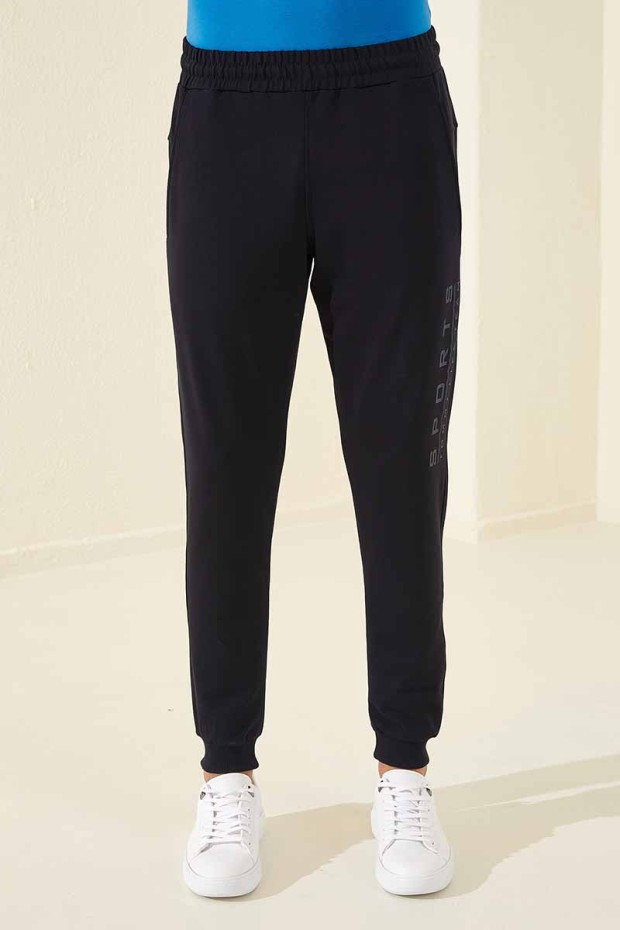 Tommy Life Sports Printed Navy Blue Men's Tracksuit Bottom