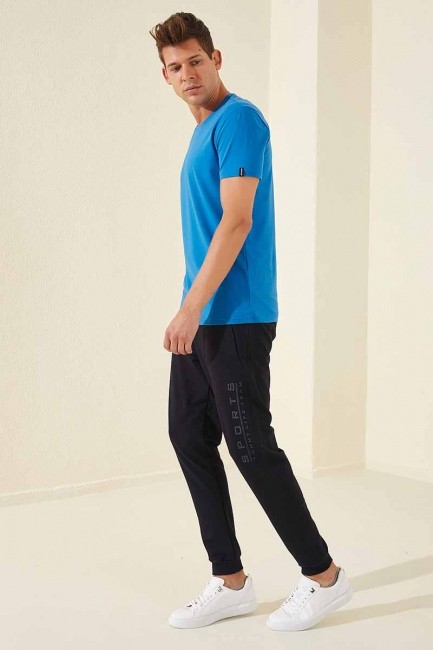 Tommy Life Sports Printed Navy Blue Men's Tracksuit Bottom