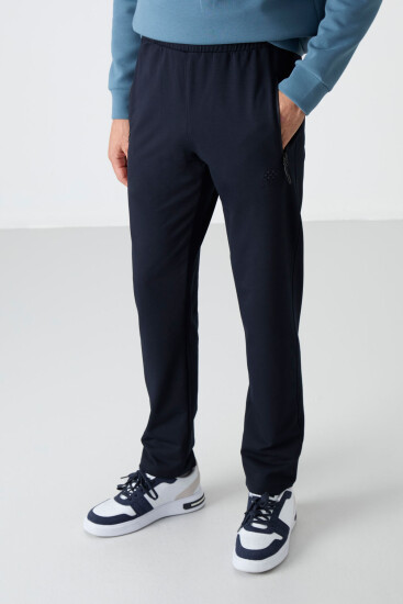 Tommy Life Air Max Printed Navy Blue Men's Tracksuit Bottom - TOMMYLIFE (1)
