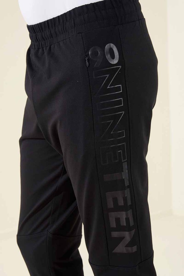 Tommy Life Nineteen Printed Navy Blue Foil Men's Tracksuit Bottom