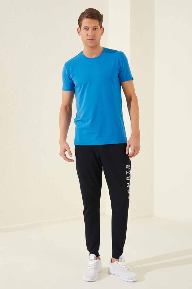 Tommy Life Sports Printed Navy Blue-White Men's Tracksuit Bottom