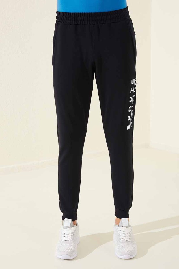 Tommy Life Sports Printed Navy Blue-White Men's Tracksuit Bottom