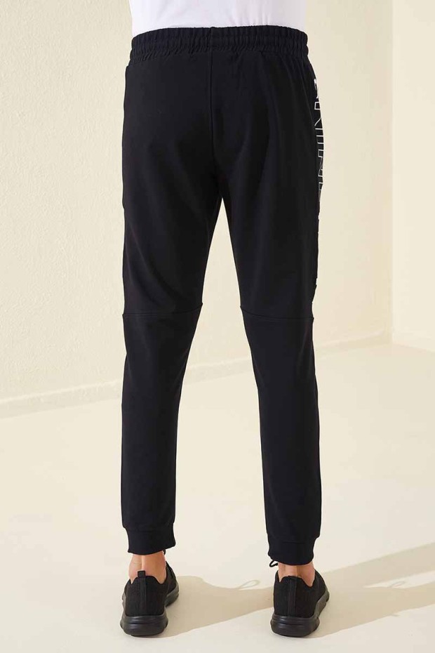 Tommy Life Nineteen Printed Navy Blue-White Men's Tracksuit Bottom