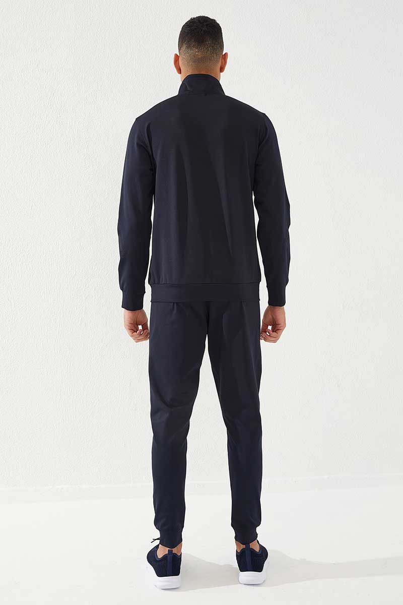 Classic Pocket Detailed Scuba Navy Blue Men's Tracksuit