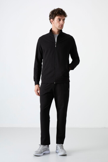 Tommy Life Stand Collar Black Men's Tracksuits - TOMMYLIFE (1)