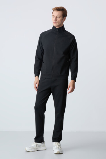 Tommy Life Stand Collar Black Men's Tracksuits 