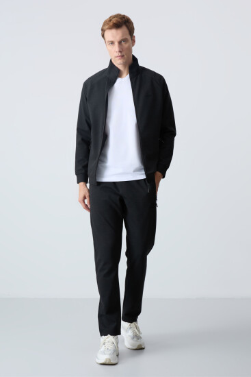 Tommy Life Stand Collar Black Men's Tracksuits - TOMMYLIFE (1)
