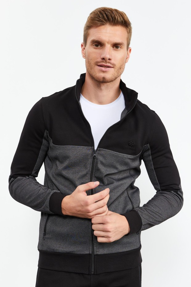 Tommy Life Neckband Black Men's Tracksuits