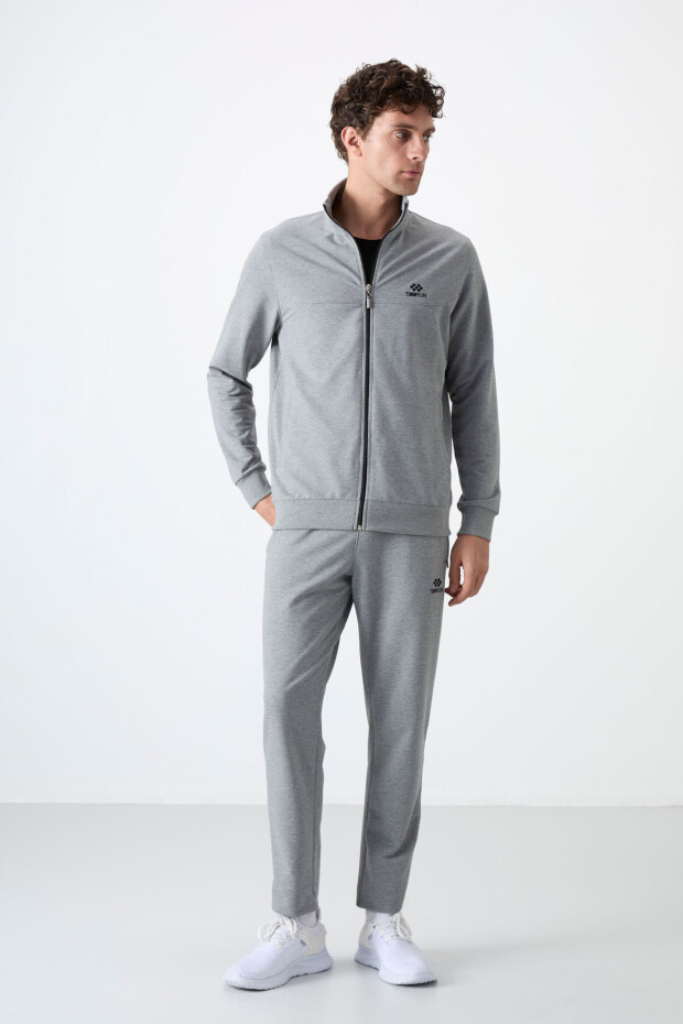 Tommy Life Stand Collar Grey-Melange Men's Tracksuits