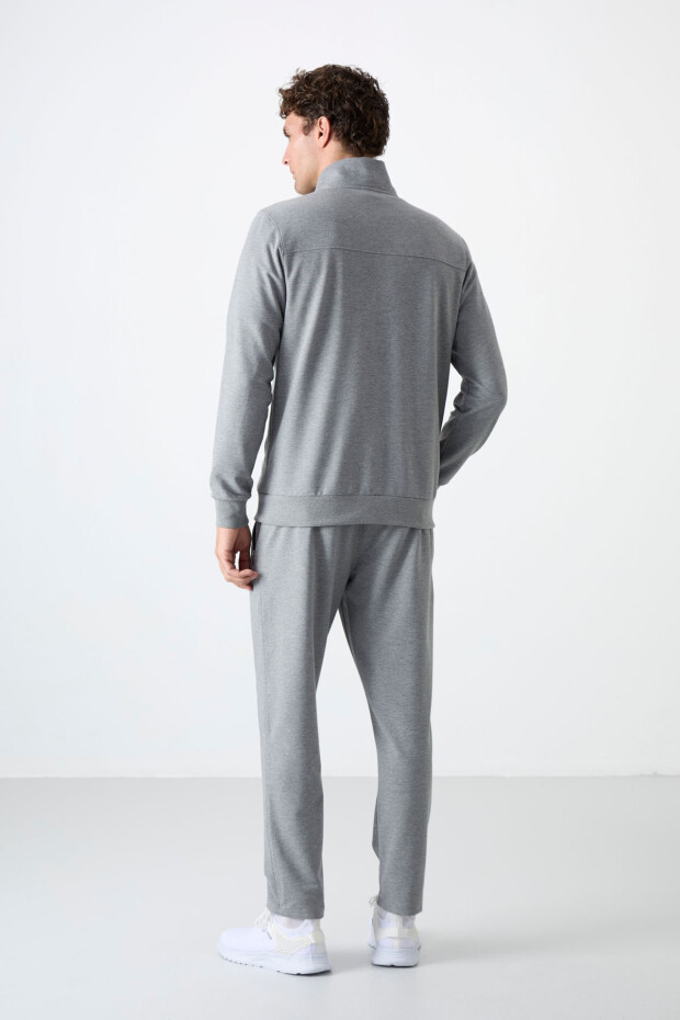 Tommy Life Stand Collar Grey-Melange Men's Tracksuits