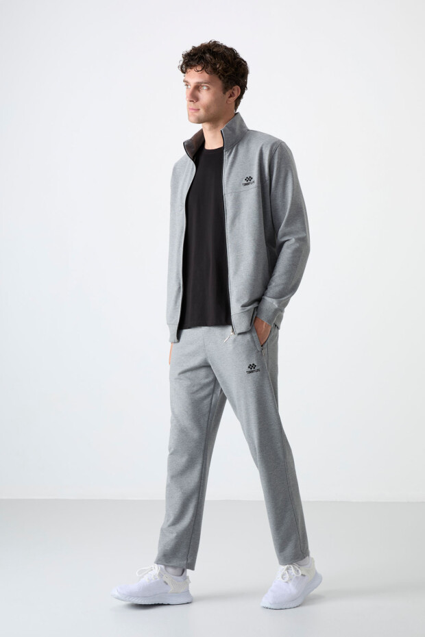 Tommy Life Stand Collar Grey-Melange Men's Tracksuits