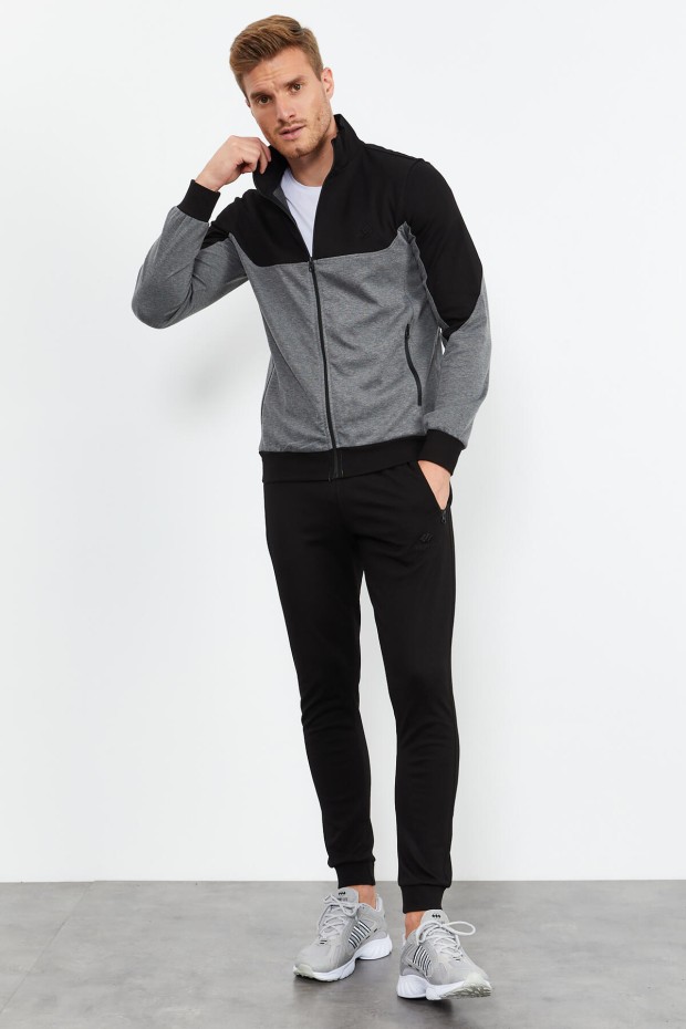 Tommy Life Neckband Grey-Melange Men's Tracksuits