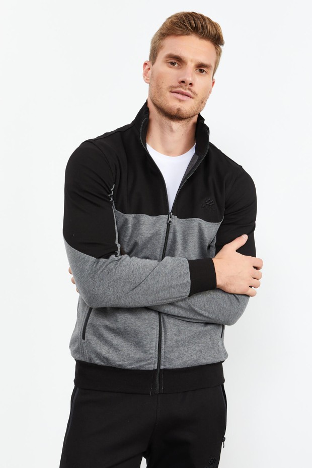 Tommy Life Neckband Grey-Melange Men's Tracksuits