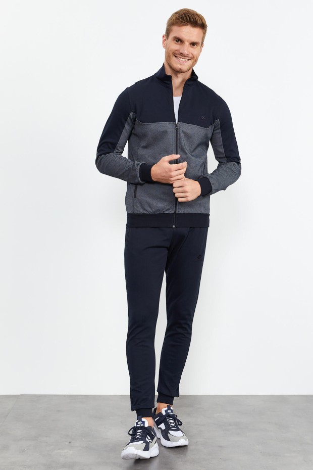 Tommy Life Neckband Navy Blue Men's Tracksuits