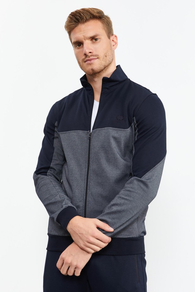 Tommy Life Neckband Navy Blue Men's Tracksuits