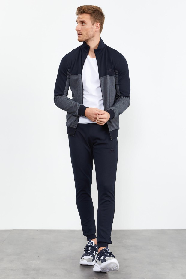Tommy Life Neckband Navy Blue Men's Tracksuits