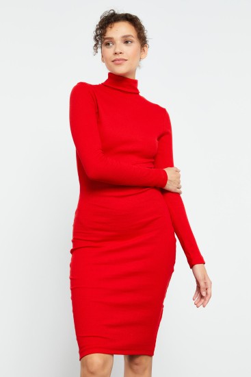 Women's Camisole Knitwear Tight Red Dress - 97117 - TOMMYLIFE (1)
