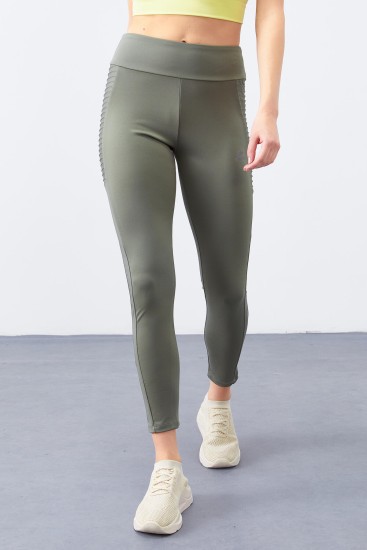 Women's High Waisted Green Almond Leggings - 94568 - TOMMYLIFE (1)