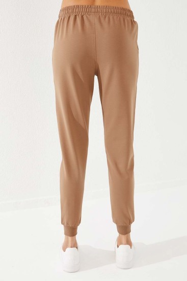 Women's High Waisted Pocket Detailed Jogger Earthlike Tracksuit Bottom - 94574 - Thumbnail