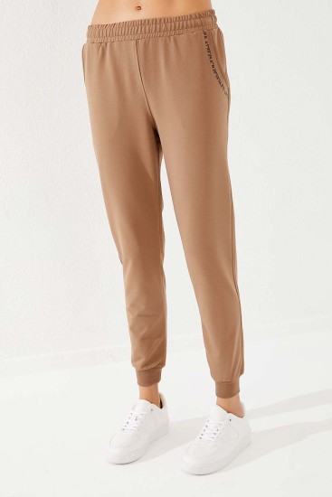 Women's High Waisted Pocket Detailed Jogger Earthlike Tracksuit Bottom - 94574 - Thumbnail