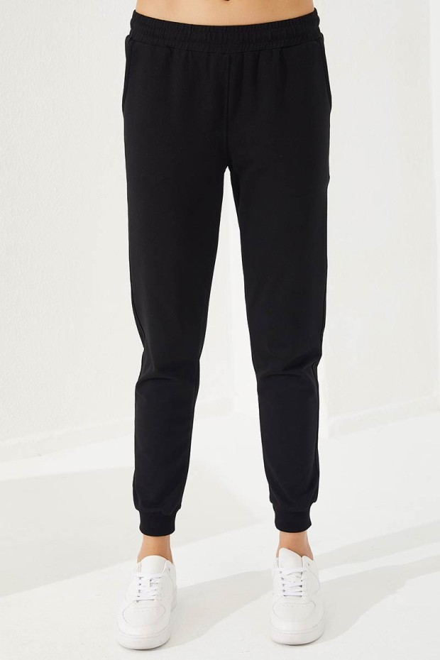 Women's Hooded Jogger Earthlike-Black Tracksuit - 95260