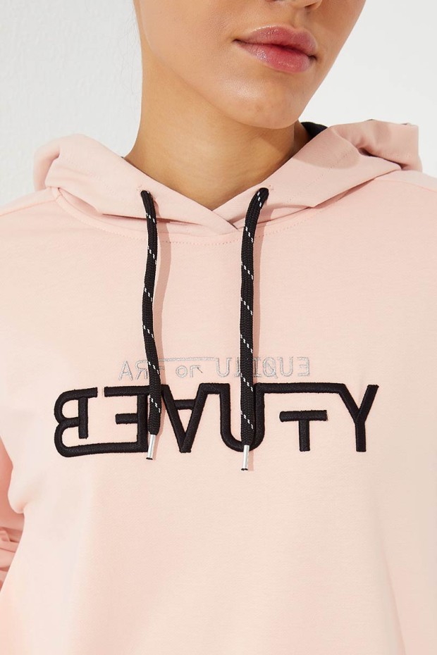 Women's Hooded Jogger Pink-Blue Tracksuit - 95260