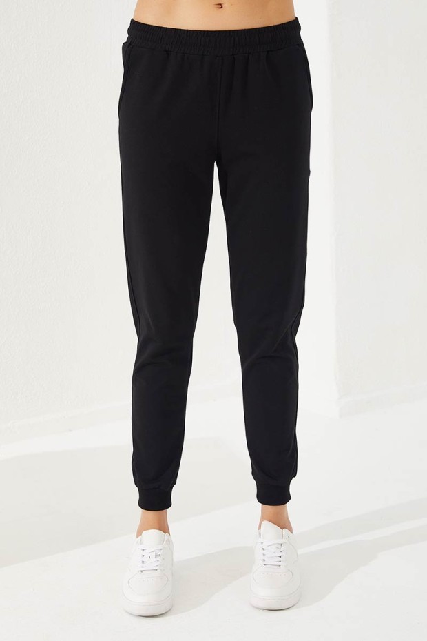 Women's Hooded Jogger Purple-Black Tracksuit - 95260