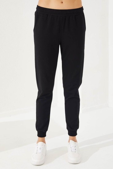 Women's Hooded Jogger Red-Black Tracksuit - 95260 - Thumbnail