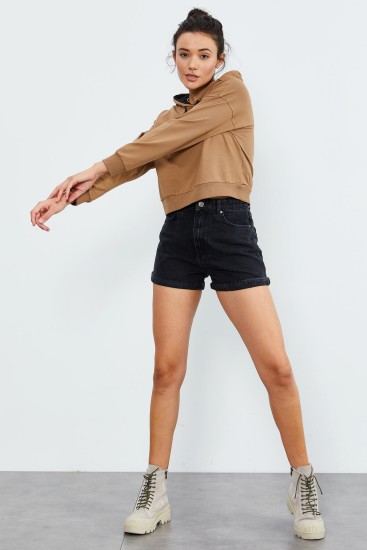 Tommy Life Basic Hooded Earthlike Women's Sweatshirt - TOMMYLIFE (1)