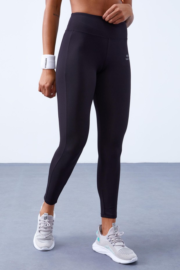 Tommy Life High Waist Micro Scuba Sports Black Women's Tights