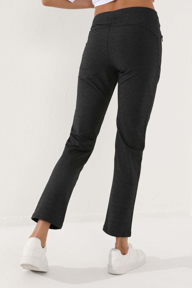 Tommy Life Zip Pocket Anthracite-Melange Women's Tracksuit Bottom