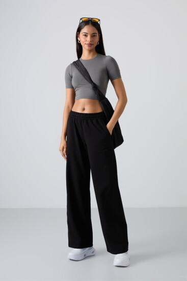 Tommy Life Regular Leg Black Women's Tracksuit Bottom 
